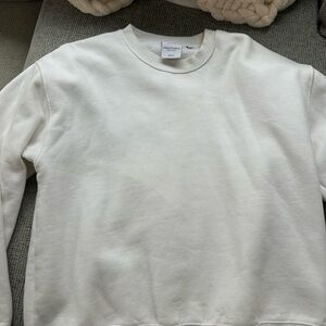 Women TNA White Crewneck sweat fleece